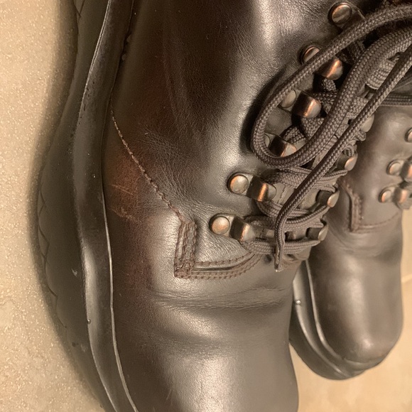 Prada Chunky Men's Combat Vibram Boot Brown Leather T0330 Size 7.5 - Picture 7 of 11